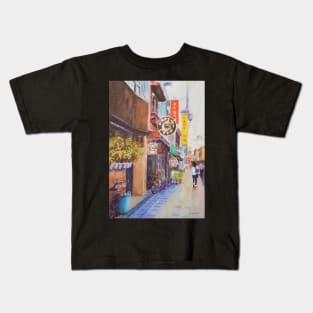 Japanese street scene Kids T-Shirt